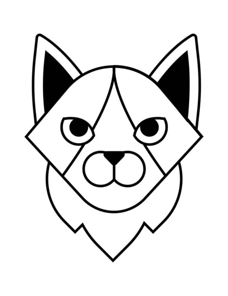 Niedliche Katze Gesicht Symbol Vektor Illustration Design — Stockvektor