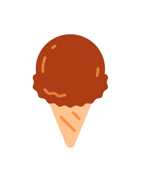 Icono Helado Estilo Plano Aislado Sobre Fondo Blanco Verano Símbolo — Archivo Imágenes Vectoriales