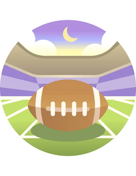 Illustrazione Vettoriale Una Palla Rugby — Vettoriale Stock