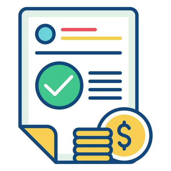 Contract Flat Vector Icon — Stock Vector