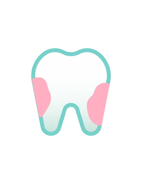 Icono Del Diente Símbolo Cuidado Dental Ilustración Vectorial — Archivo Imágenes Vectoriales