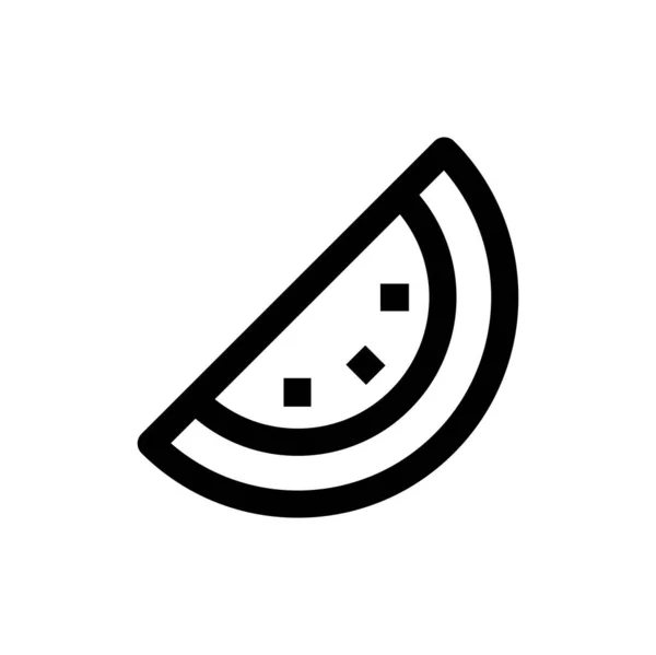 Watermelon Web Icon Vector Illustration — Stock Vector