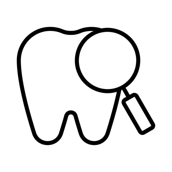 Diş Ikonu Diş Bakımı Sağlık Teması Yalnız Tasarım Vektör Illüstrasyonu — Stok Vektör