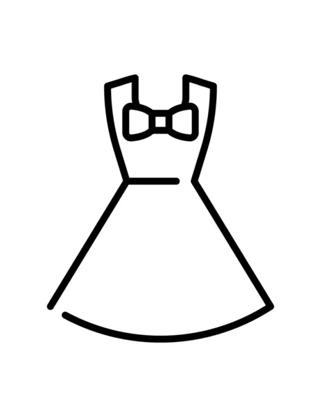 Icono Vestido Vector Ilustración — Vector de stock