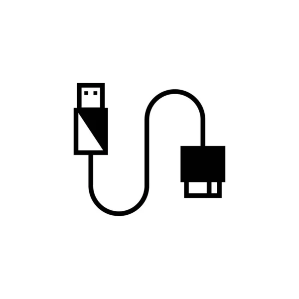 Usb Icono Cable Ilustración Vectorial — Vector de stock