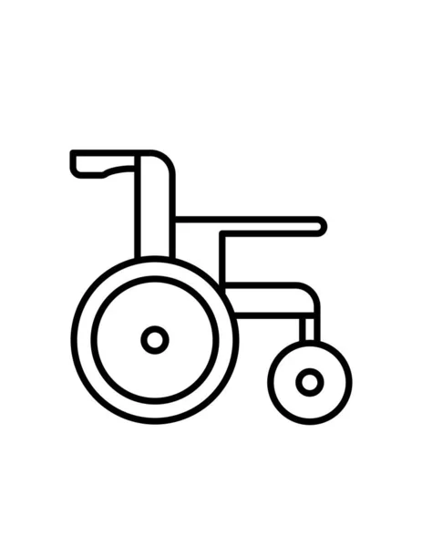 Wheelchair Web Icon Vector Illustration — Stock Vector
