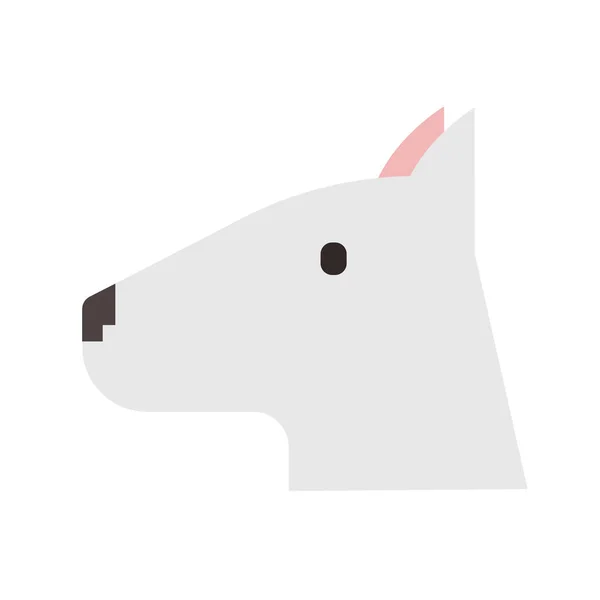 Bull Terrier Platt Ikon Vektor Illustration — Stock vektor