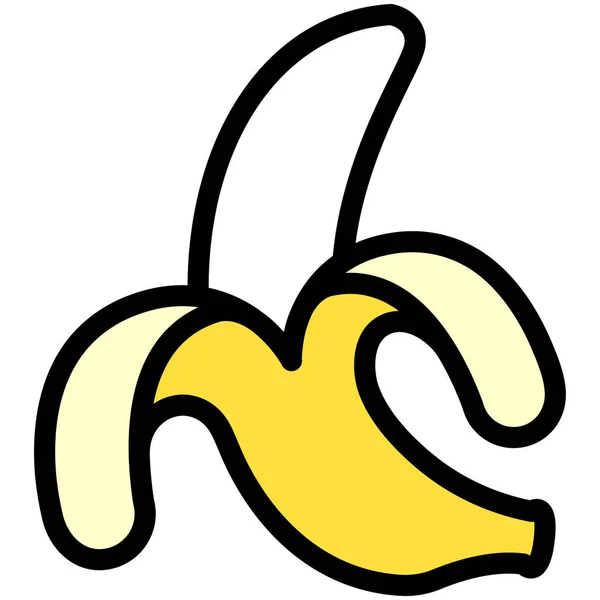 Plátano Icono Ilustración Vectorial — Vector de stock