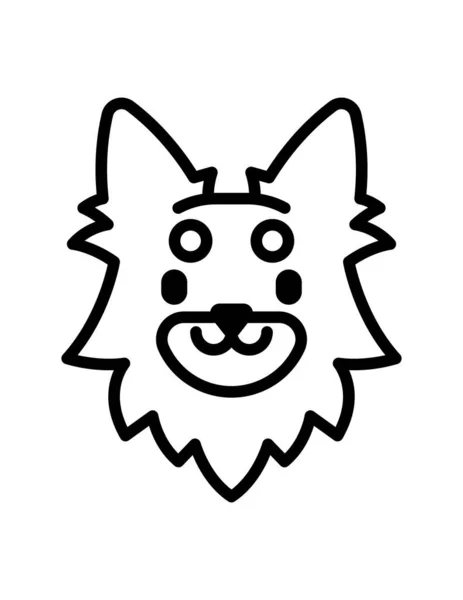 Иконка Собаки Векторная Иллюстрация — стоковый вектор