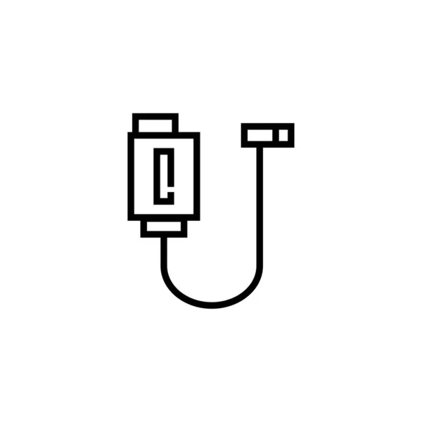 Usb Kabel Pictogram Vectorillustratie — Stockvector