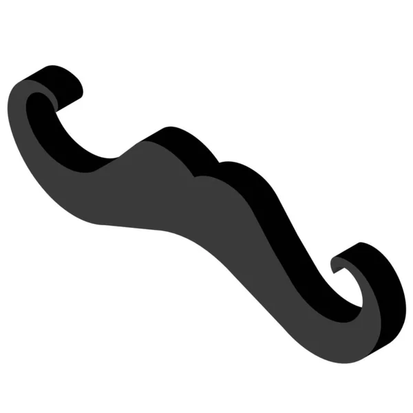 Mustache Flat Icon Vector Illustration — Stock Vector