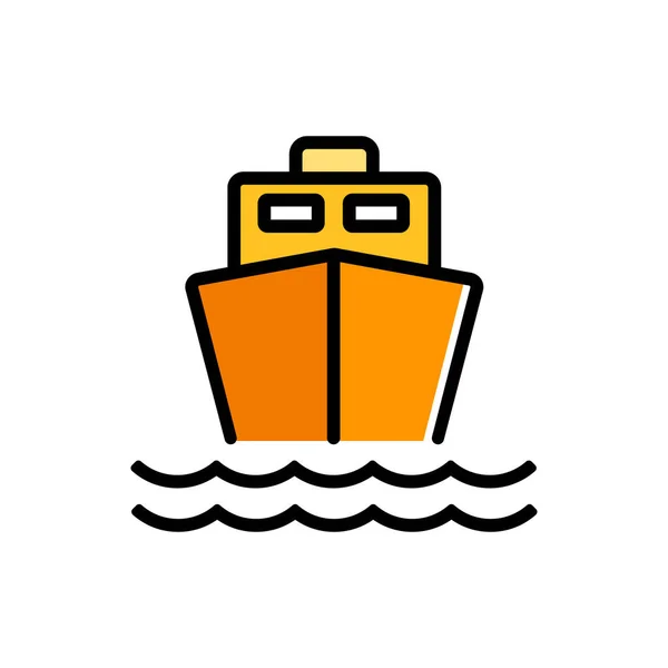 Vectorafbeelding Van Het Pictogram Van Het Vrachtschip — Stockvector