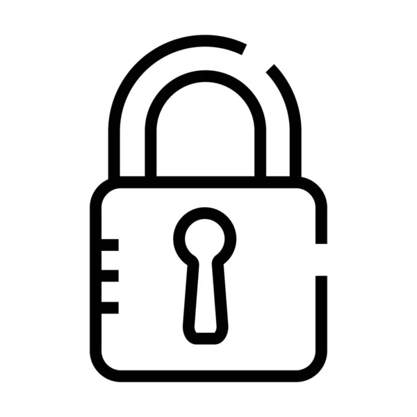 Padlock Icon Vector Illustration — Stock Vector