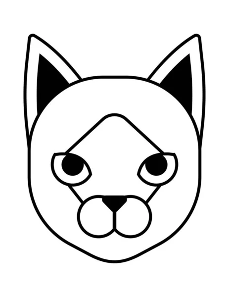 かわいい漫画犬のアイコンベクトルイラストデザイン — ストックベクタ