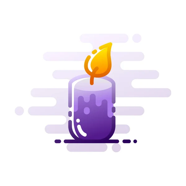 Vela Forma Velas Encendidas — Vector de stock