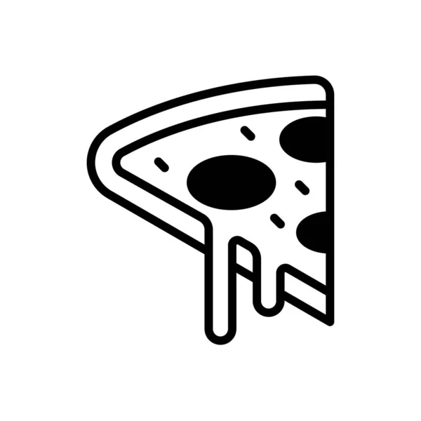 Pizza Con Vektor Illustration — Stock vektor