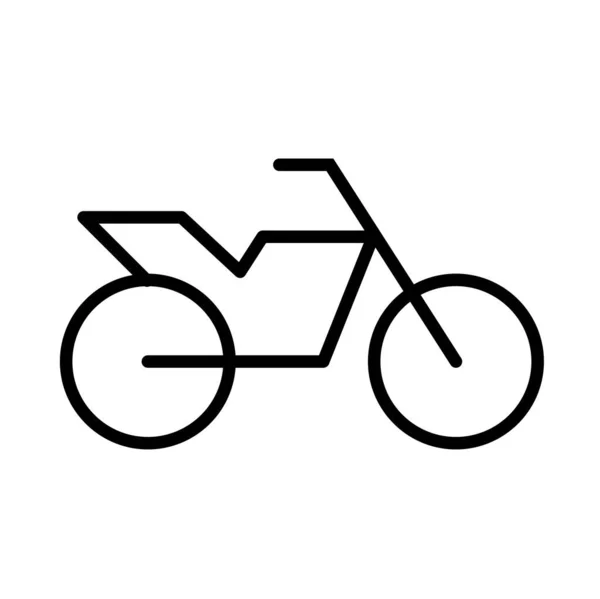 Icono Bicicleta Estilo Negro Aislado Sobre Fondo Blanco Deporte Símbolo — Archivo Imágenes Vectoriales