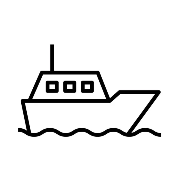Barco Icono Vector Ilustración — Archivo Imágenes Vectoriales