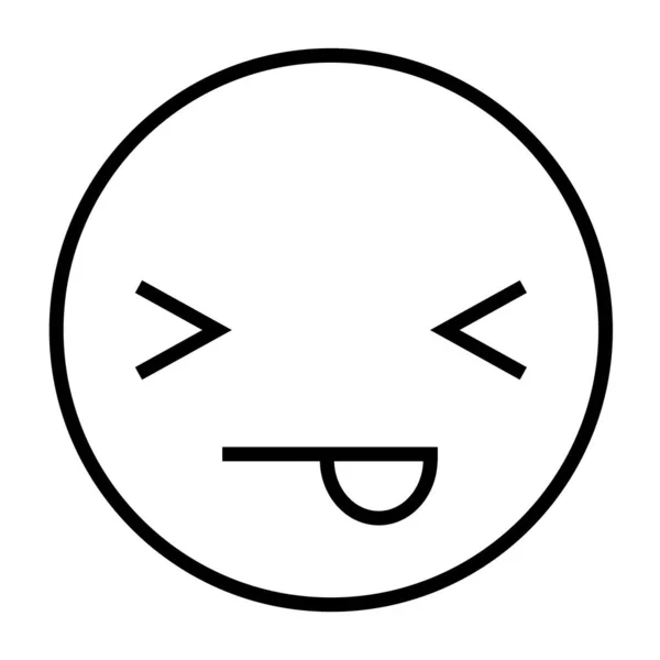 Illustration Vectorielle Icône Expression Faciale — Image vectorielle