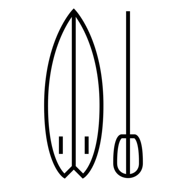 Illustration Vectorielle Silhouette Moderne Une Planche Surf — Image vectorielle