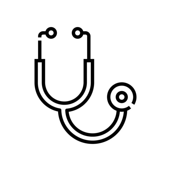 Ikona Stetoskopu Lékařský Nástroj Vektorová Ilustrace — Stockový vektor