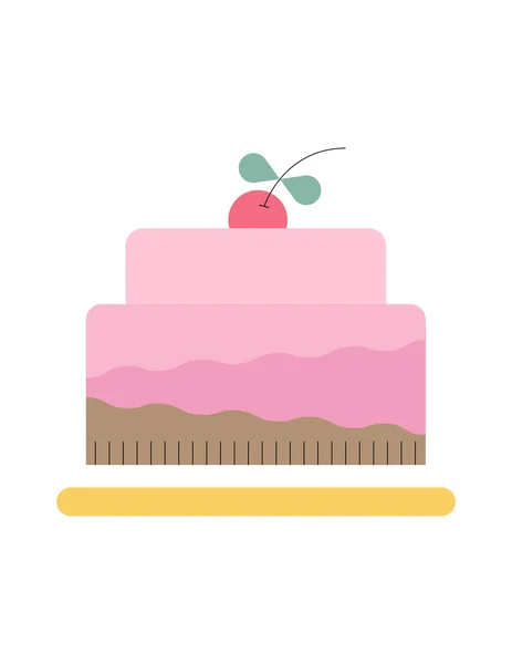 Gâteau Icône Illustration Vectorielle — Image vectorielle