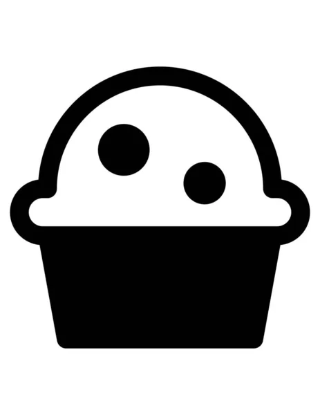 Muffin Icon Vektor Illustration — Stockvektor