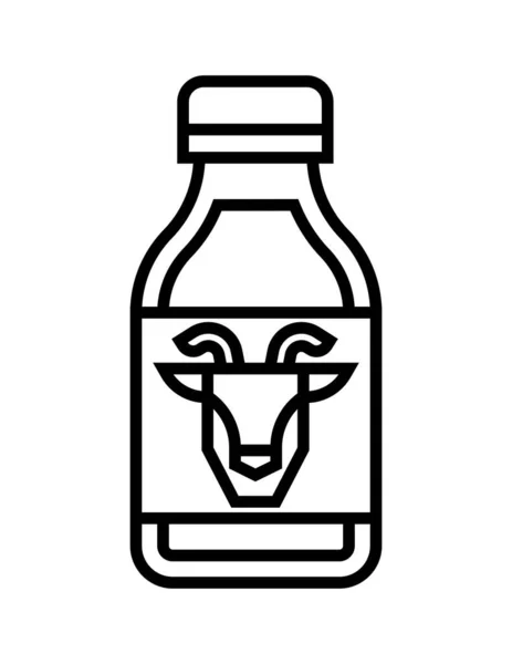 Vector Illustration Milk Isolated Icon Symbol — Stock Vector