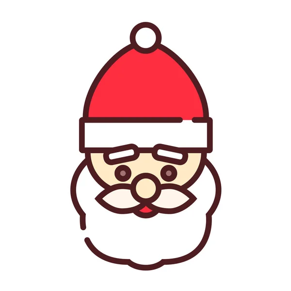Санта Клаус Мультфільм Значок Векторна Ілюстрація Графічний Дизайн — стоковий вектор