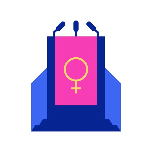 Women Symbol Flat Icon Vector Illustration — Stock Vector