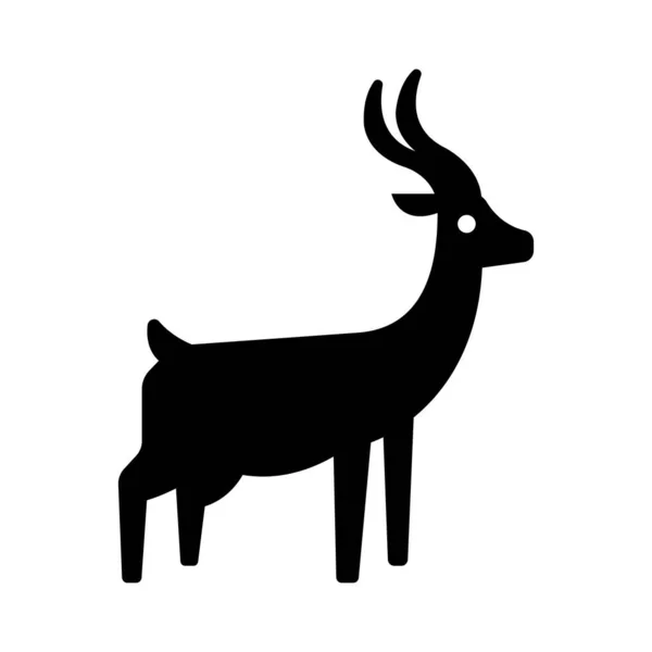 Deer Web Icon Vector Illustration — Stock Vector