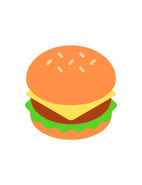 Иконка Гамбургера Белом Фоне — стоковый вектор