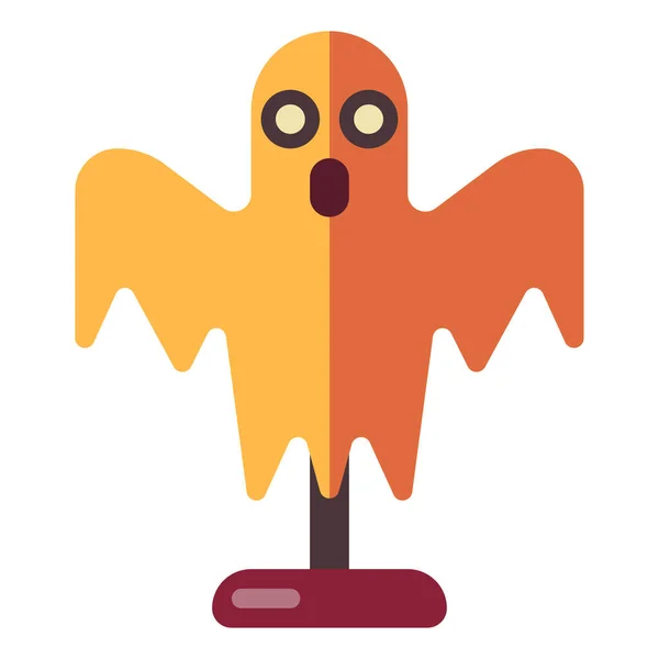 Halloween Spöke Platt Ikon — Stock vektor