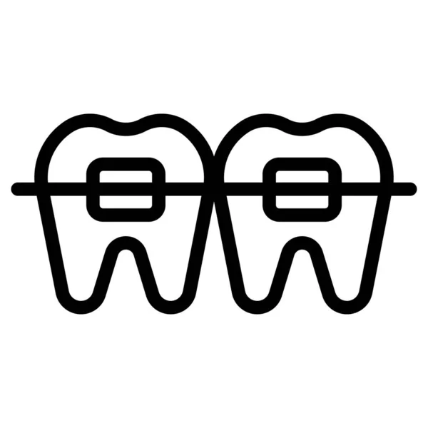 Orthodontic Icon Vector Illustration — Stock Vector