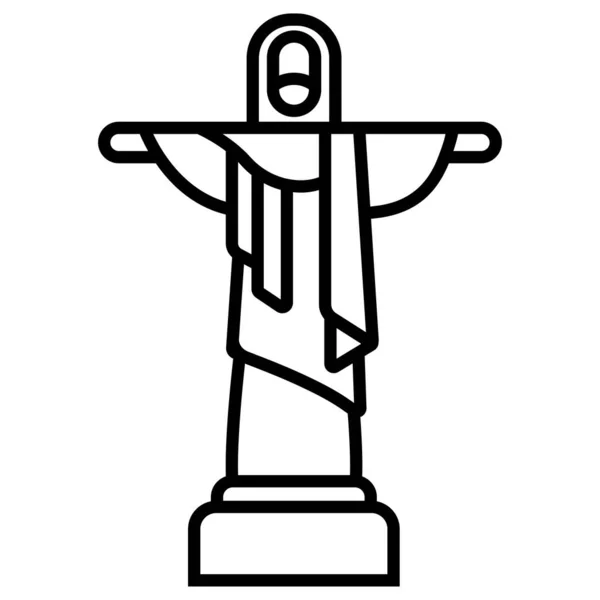 Εικονογράφηση Διάνυσμα Του Αγάλματος Του Ιησού — Διανυσματικό Αρχείο