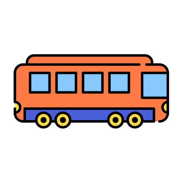 Schoolbus Geïsoleerd Witte Achtergrond — Stockvector