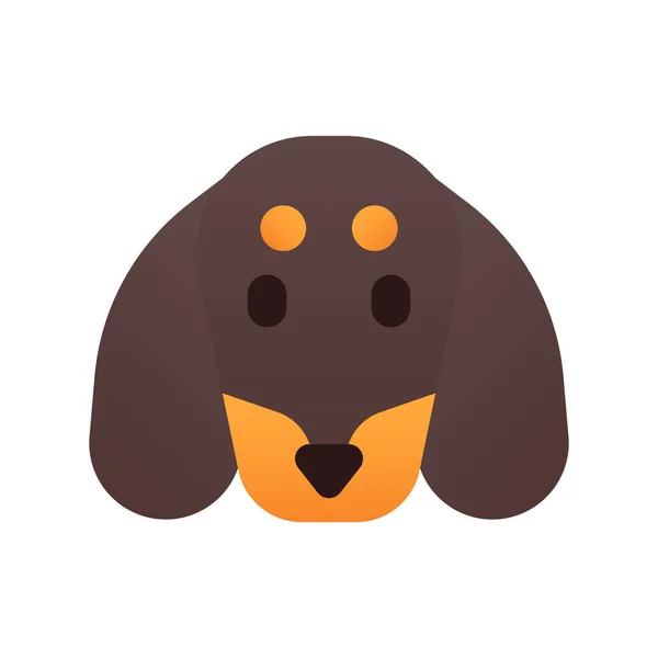 Icono Dachshund Vector Ilustración — Archivo Imágenes Vectoriales