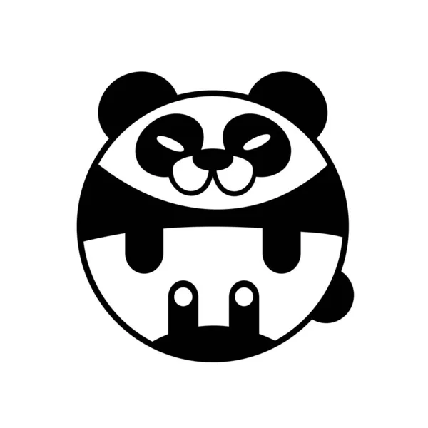 Panda Ikon Vektor Illustration — Stock vektor