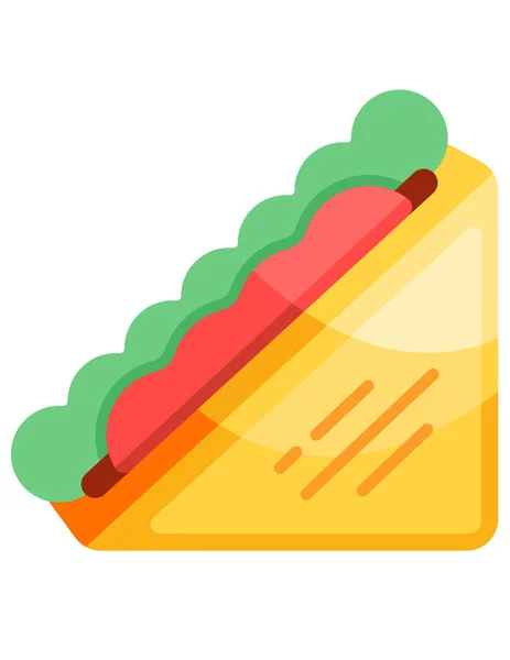 Sandwich Platte Pictogram Vector Illustratie — Stockvector