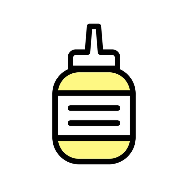 Baby Fles Pictogram Vector Illustratie — Stockvector