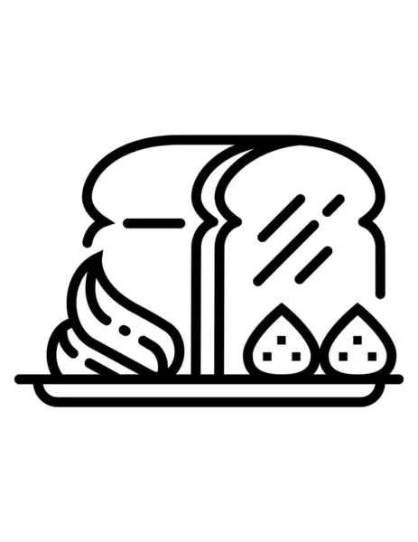 Bread Web Icon Vector Illustration — Stock Vector