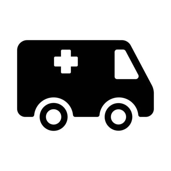 Medizinische Krankenwagen Ikone Vektor Illustration — Stockvektor