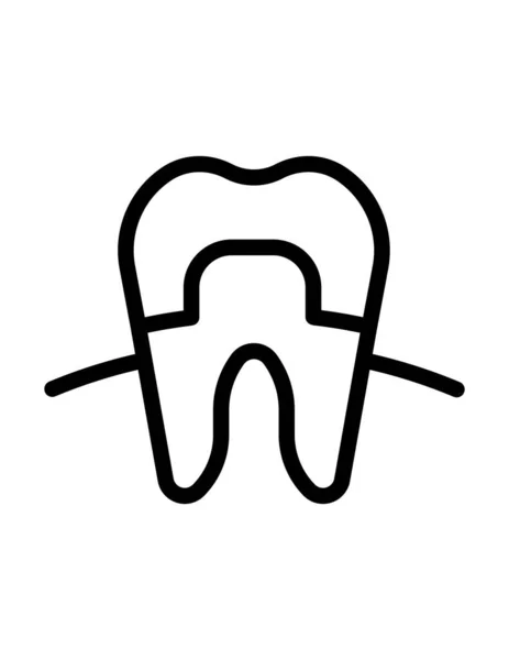 Icona Dell Odontoiatria Illustrazione Vettoriale — Vettoriale Stock