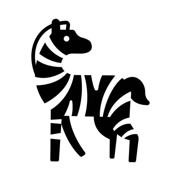 Icona Web Zebra Illustrazione Vettoriale — Vettoriale Stock