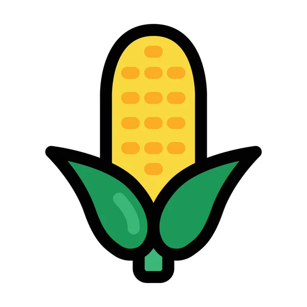 Ikona Kukurydzy Ilustracja Wektora — Wektor stockowy