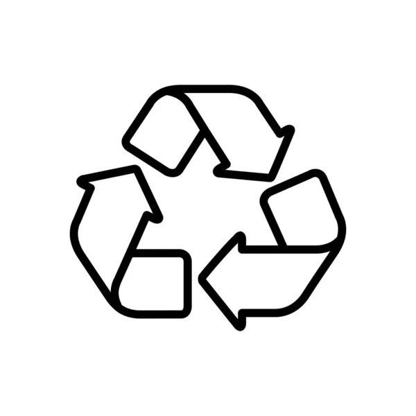 Recykling Symbol Ikona Wektor Ilustracja Grafika Projekt — Wektor stockowy