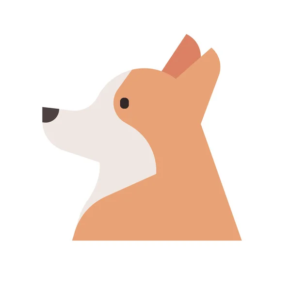 Perro Icono Plano Vector Ilustración — Vector de stock