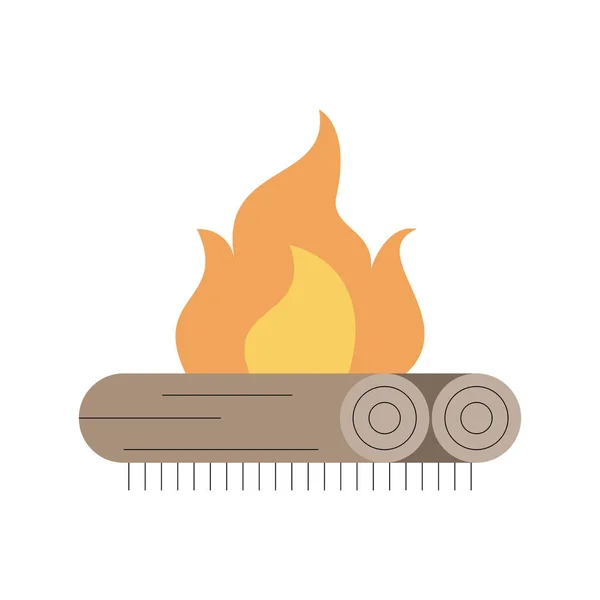 Feuer Flamme Symbol Vektor Illustration Grafik Design — Stockvektor
