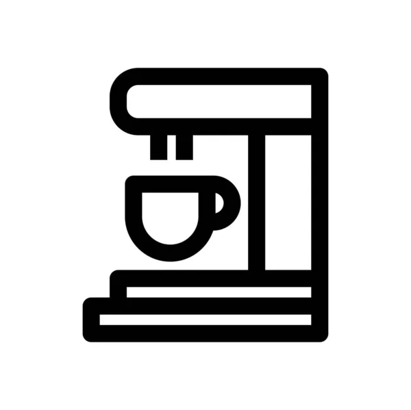 Pictogram Koffiezetapparaat Web Vectorillustratie — Stockvector