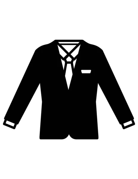 Ilustración Vectorial Blanco Negro Del Traje Masculino Femenino — Archivo Imágenes Vectoriales